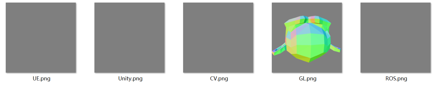 Render results assuming different camera conventions.